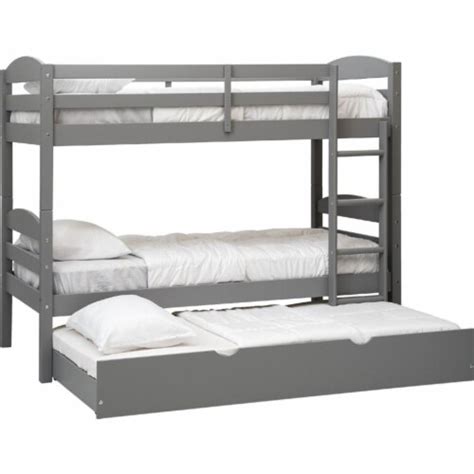 Walker Edison Solid Wood Twin Over Twin Bunk Bed Storage Trundle Bed