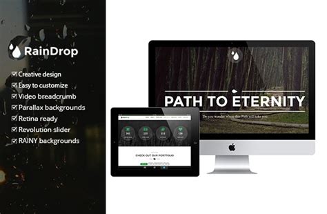 Raindrop A Multipurpose Theme Wordpress Themes ~ Creative Market