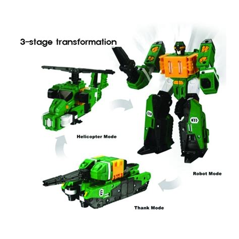 Hello Carbot 3 Stage Transformation Armor Force Helicopter Tank