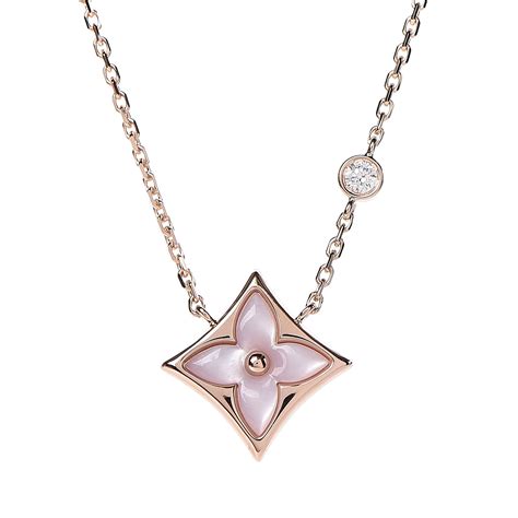 Louis Vuitton 18k Pink Gold Diamond Pink Mother Of Pearl Color Blossom