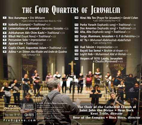 Here's a map of the old city to help make sense of the quarters: The Four Quarters of Jerusalem (Compact Disc) Cathedral ...