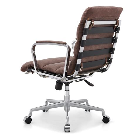 Kingston Vintage Effect Faux Leather Office Chair With Chrome Frame And