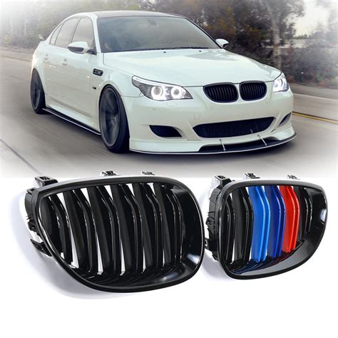1 Pair Gloss Black M Color Front Grille Accessary Kidney Type Grilles