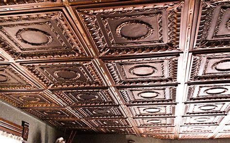 Antiqued Faux Metal Ceiling Tiles Isc Supply