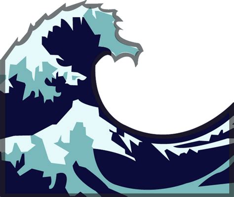 Download Water Wave Emoji Image In Png Emoji Island