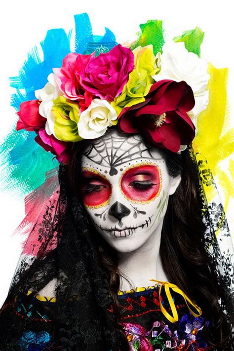 17 Amazing Día De Los Muertos Sugar Skull Make Up Art Design Swan