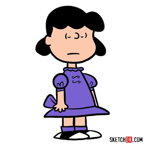 How To Draw Lucy Van Pelt Peanuts Step By Step Drawing Tutorials