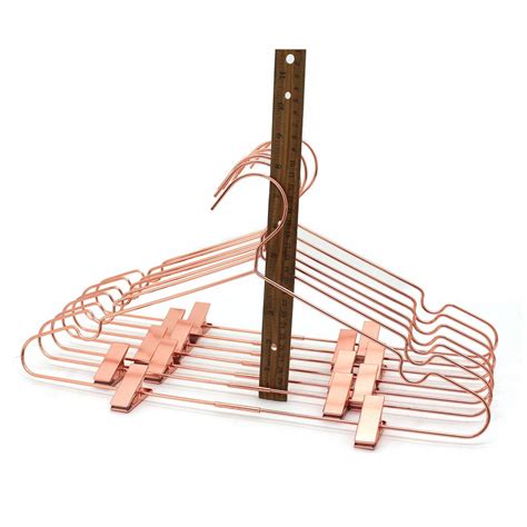 By selecting the right hanger for your garment, you can help your. 12.5″ Shiny Copper Gold Children Clothes Hanger With Clips ...