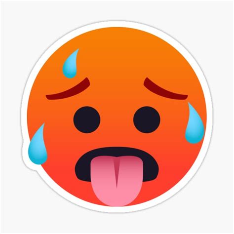Joypixels Hot Face Emoji Sticker For Sale By Joypixels Redbubble