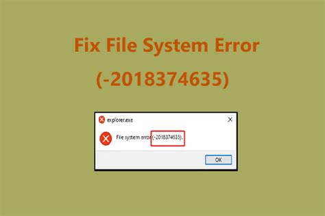 How To Fix File System Error In Win Ways