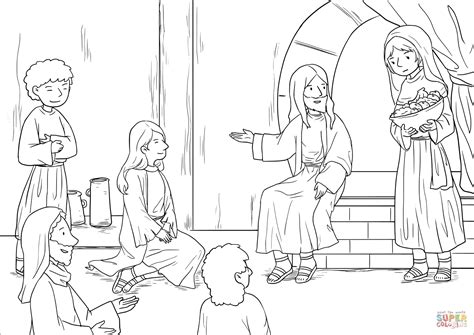 Mary And Martha Coloring Pages Coloring Pages