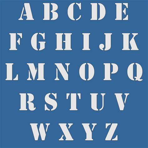 Stencil Alphabet Printable Free