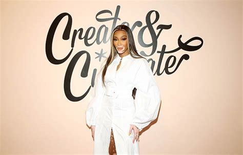 Winnie Harlow Laces Up In White Sandals For Create And Cultivate La