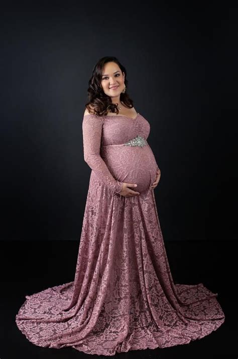 New Lace Maxi Gown Maternity Photography Props Pregnancy Clothes Photography Long Dresses