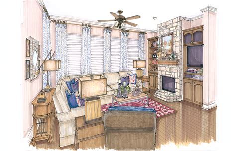 Interior Design Colored Renderings Flower Mound Kristy