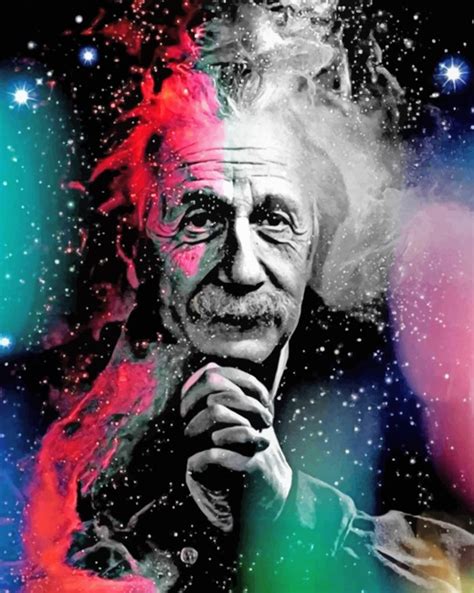 Albert Einstein Illustrations Paint By Numbers Canvas Paint By Numbers