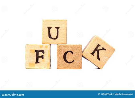 The F Word On Wooden Cubes Stock Photo Image Of Typography 142095960