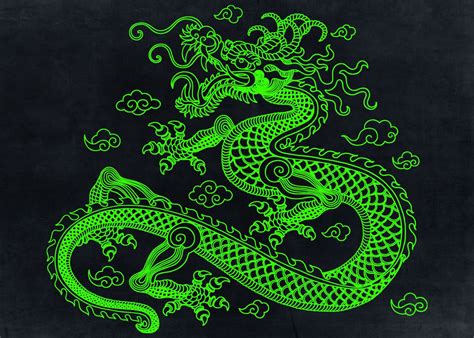 Green Dragon Poster By John Marinakis Displate