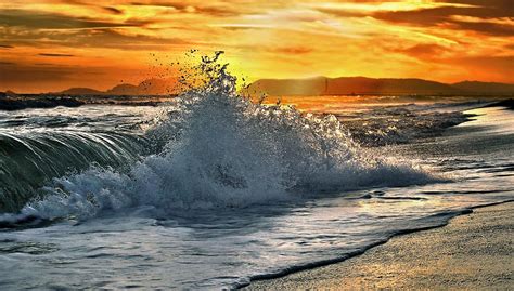 Sunset Wave By Elena Salvai 500px Sunset Waves Photo