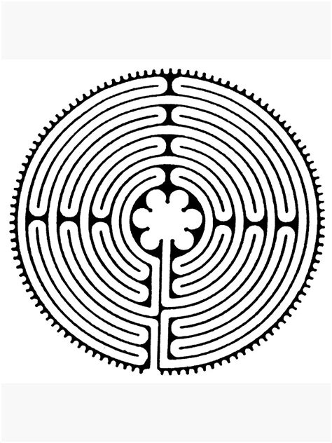 Chartres Labyrinth Art Print By Symbols Redbubble