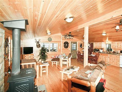 Interor Of Double Wide Log Cabin Mobile Homes Joy Studio