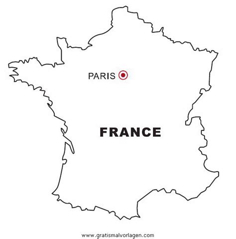 Landkarte Frankreich Gratis Malvorlage In Geografie Landkarten Ausmalen
