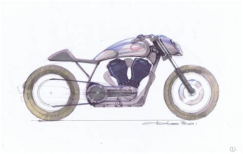 2011 Arlen Ness Victory Cafe Racer Concept By Alberto Hernandez Mendoza