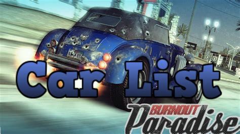 Burnout Paradise All Cars And Bikes Youtube