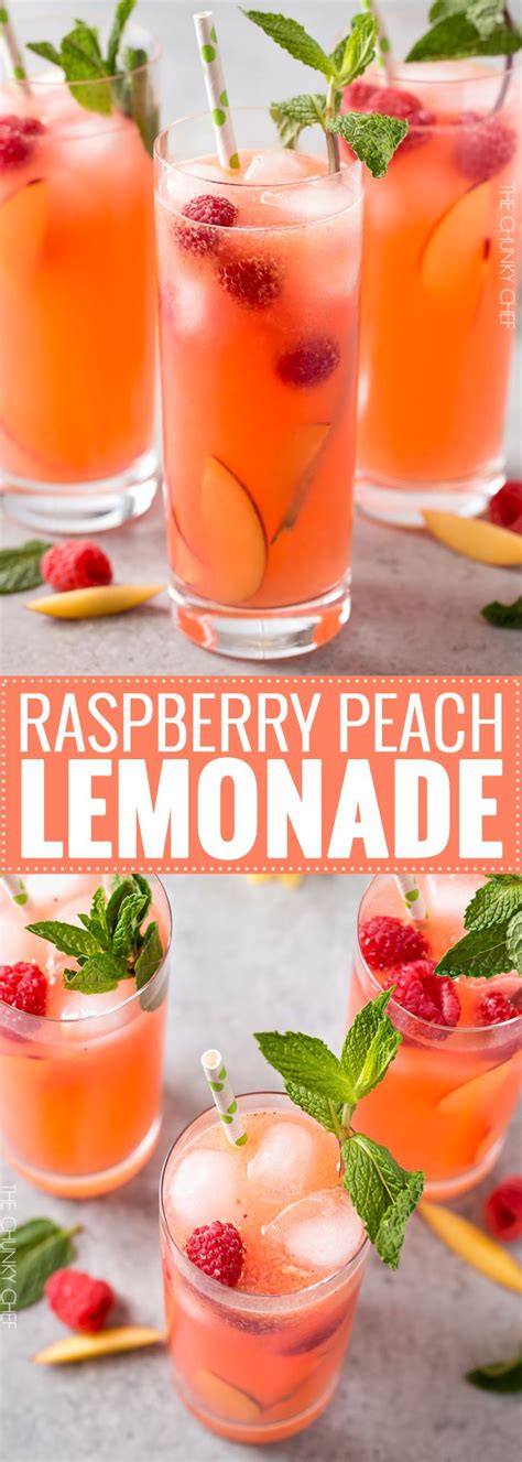Raspberry Peach Lemonade Recipe Refreshing Summer