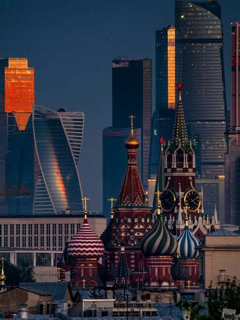 Moscow Russia Красивые места Небоскребы Путешествия