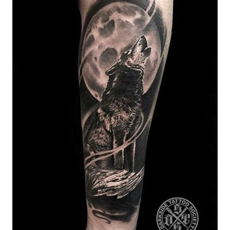 Check spelling or type a new query. Inner Forearm Wolf Forest Moon Tattoo - Best Tattoo Ideas