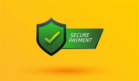 Secure Payment Icon On Yellow Backround Money Protection Online