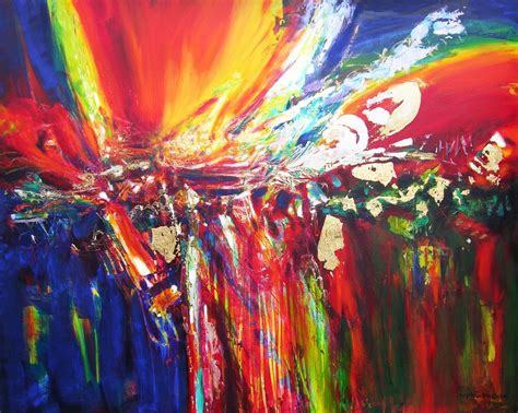 The Most Impressive Colorful Abstract Painting For 3 Spaces