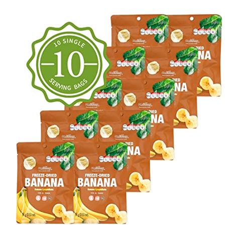 Onetang Freeze Dried Fruit Banana Chips 10 Pack Single Serve Pack Non Gmo Kosher No Add