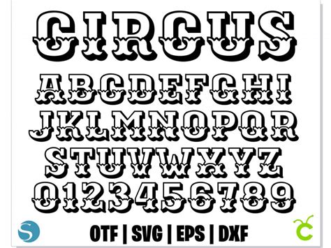 Circus Font Circus Font Svg Circus Font Otf Circus Font Cricut