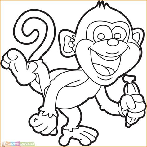 √mewarnai Gambar Monyet Untuk Tk Paud Sd