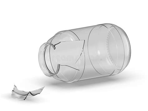 Broken Jar On White Background 3d Rendering Stock Illustration Illustration Of Rendering