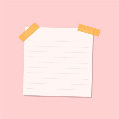 Pink Lined Notepaper Journal Sticker Vector Free Image By Rawpixel