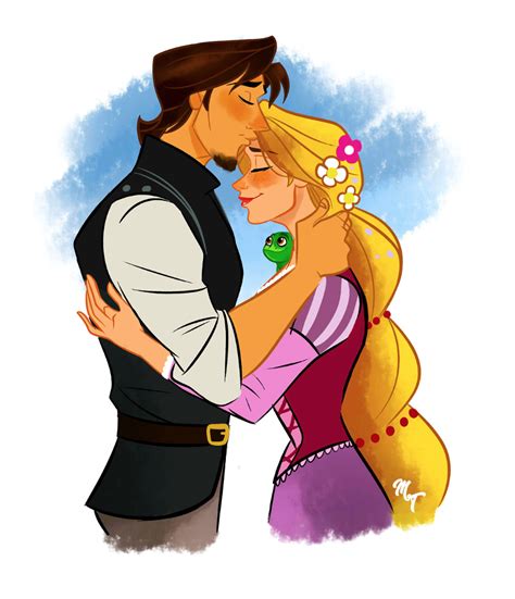 Flynn Rider Gave Rapunzel A Romantic Kiss On Her Forehead Rapunzel Y