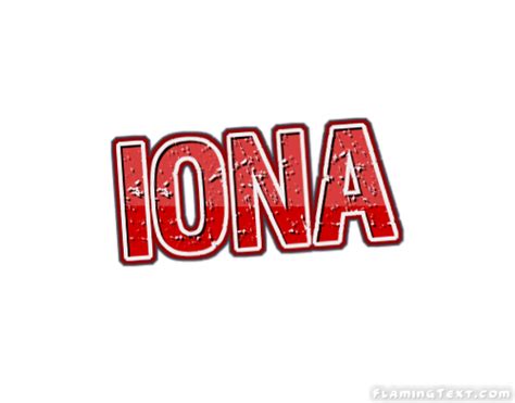 Iona Лого Бесплатный инструмент для дизайна имени от Flaming Text