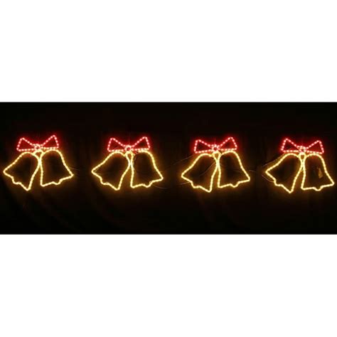 4 Pairs Jingle Bell Led Christmas Animated Rope Lights