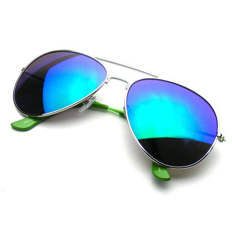 Reflective Revo Flash Full Mirrored Aviator Sunglasses Emblem Eyewear