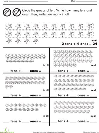 Multiplying and dividing powers of ten worksheet with answer key. Counting Tens and Ones | Worksheets, Math and School