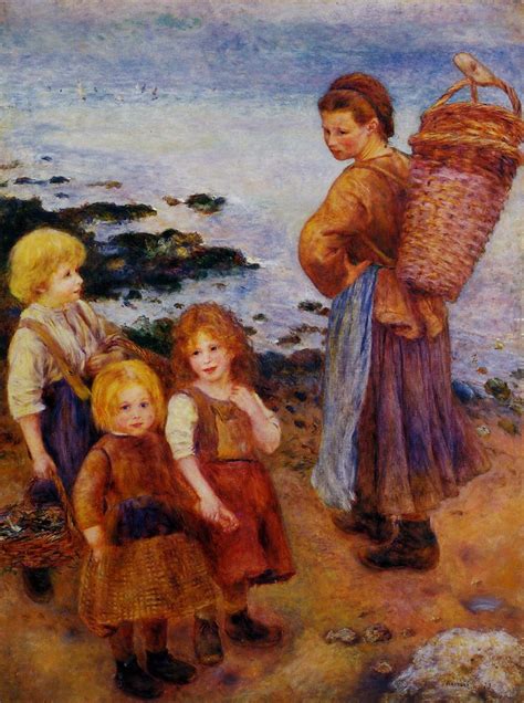 Mussel Fishers At Berneval 1879 Painting Pierre Auguste Renoir Oil