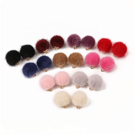 15MM Choice Of Pom Pom Charms Earring Charms Earring Etsy