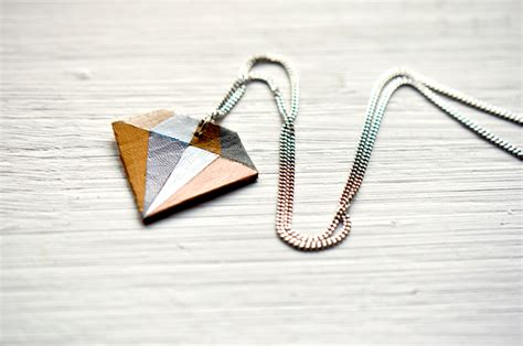 Oh The Lovely Things Diy Geometric Diamond Necklace