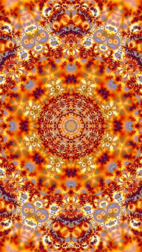 Download Wallpaper 2160x3840 Fractal Pattern Motley Kaleidoscope