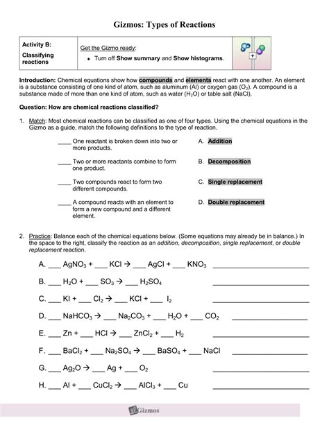 Balancing equations practice answer key part a: Balancing Chemical Equations Answer Key Gizmo - Tessshebaylo