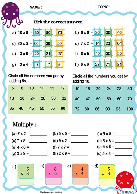5 Free Math Worksheets Third Grade 3 Multiplication Multiplication