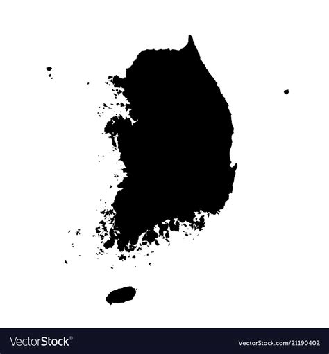 South korea adobe illustrator maps. Map south korea isolated Royalty Free Vector Image